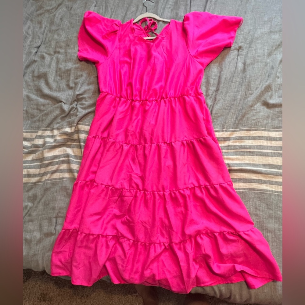 Pink Ruffle Dress - Picture 2 of 2